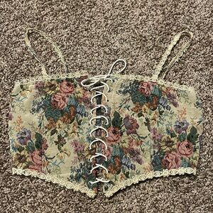🌺Cider Floral Cropped Corset Top🌺